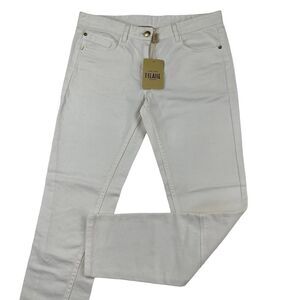 New Alviero Martini D. Women White Cotton Skinny Jeans US 28